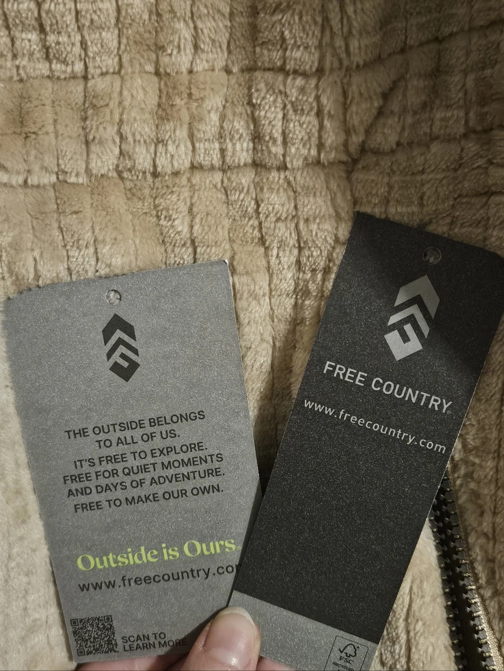 Free Country Grid Butter Pile Anorak Jacket